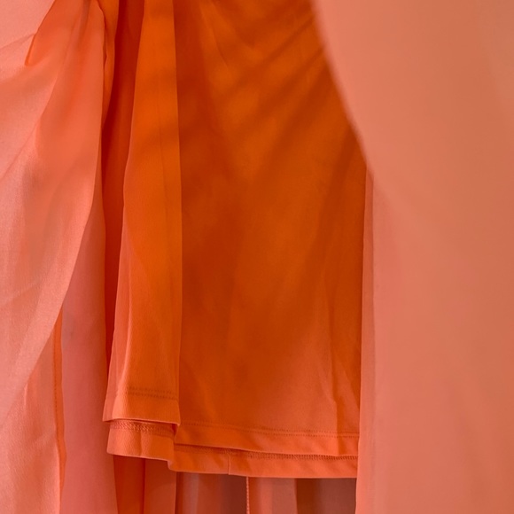 Forever 21 Skirt Coral  Size Size Medium Maxi Sheer with Slipt Sides like new - Picture 8 of 11